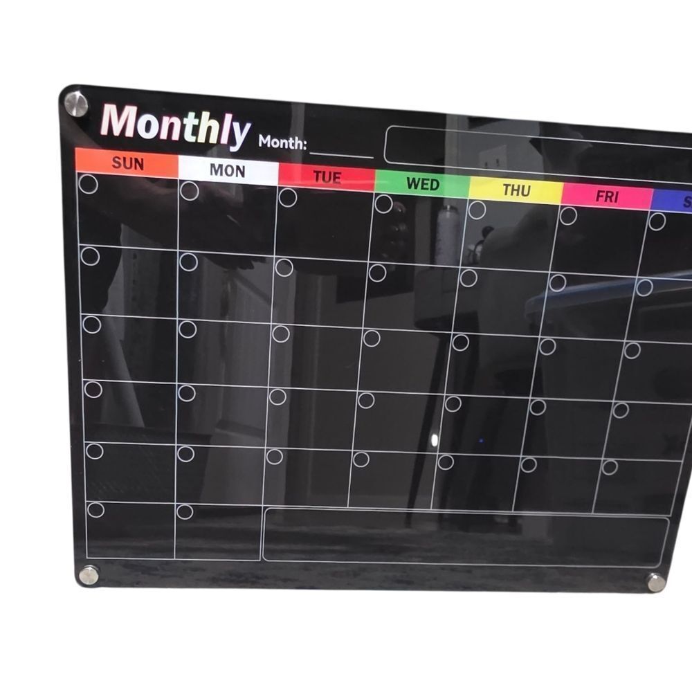 Black Acrylic Weekly Magnetic Planner 2pc Set